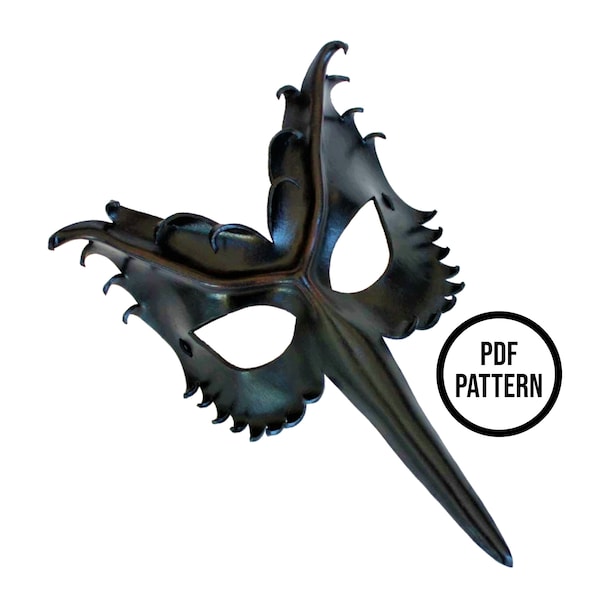 Bird Mask PDF Pattern for Leather