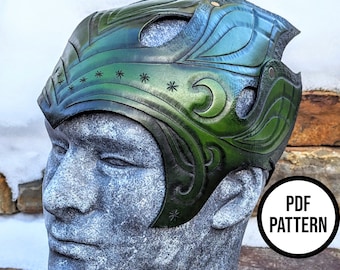 Woodland Elven Helm - PDF Pattern for Leather & EVA Foam