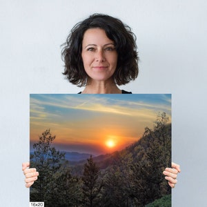 Beautiful Spring Sunset on the Foothills Parkway in the Great Smoky Mountains image 9