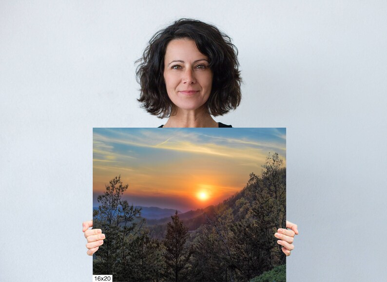 Beautiful Spring Sunset on the Foothills Parkway in the Great Smoky Mountains image 9