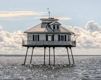 Middle Bay Lighthouse in Mobile Bay Alabama Photograph