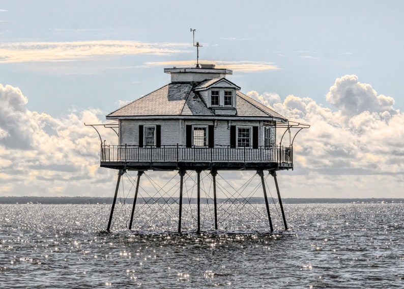 Middle Bay Lighthouse in Mobile Bay Alabama Photograph image 1