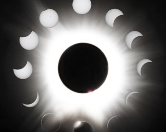 Great American Total Solar Eclipse April 8 2024, Aluminum Metal Print