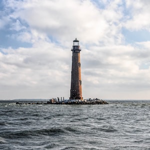 Sand Island Lighthouse off Dauphin Island Alabama Photograph image 1