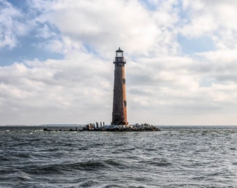 Sand Island Lighthouse off Dauphin Island Alabama Photograph