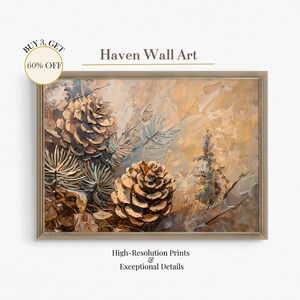 Pinecone Still Life | Rustic Fall Botanical Art Print | Thanksgiving Nature Wall Decor |Printable Fall Art |Autumn Nature Scene | PAL094