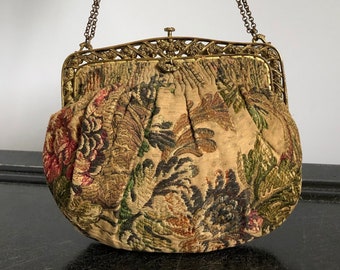 20s French Aubusson Tapestry Bag