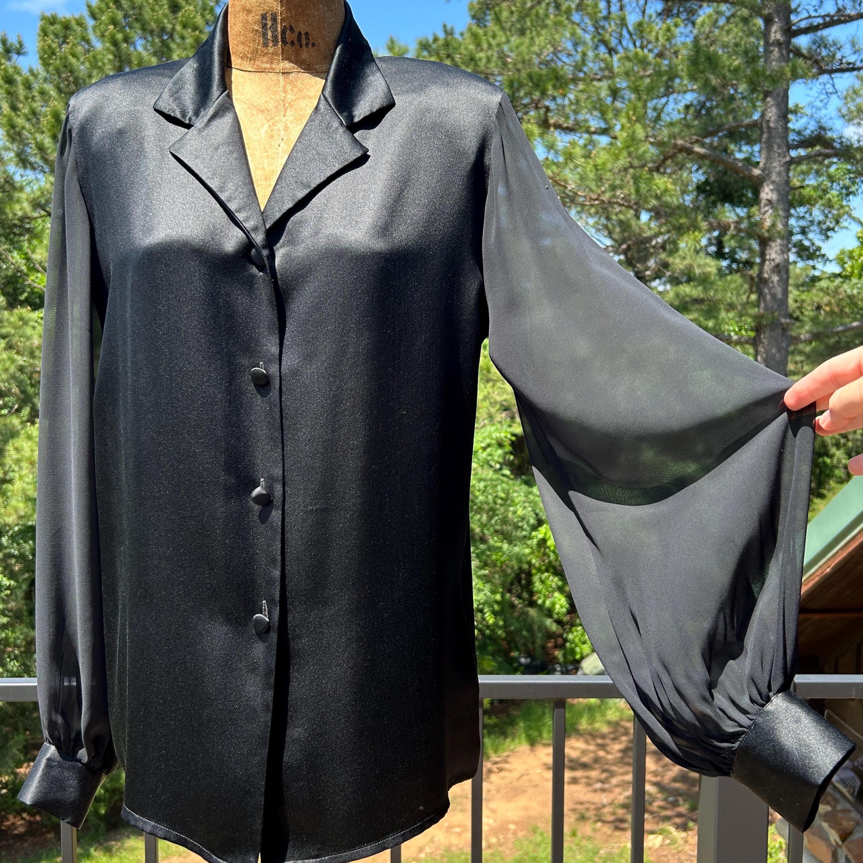 90s Satin Blouse - Etsy