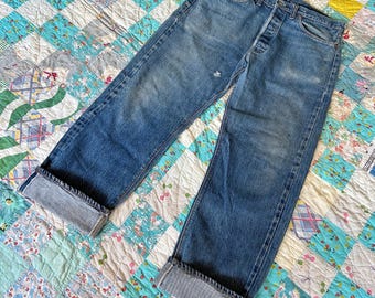 Vintage FJ560 by Fat Joe Blue Baggy Jeans W34 L31 Rap, Hip Hop