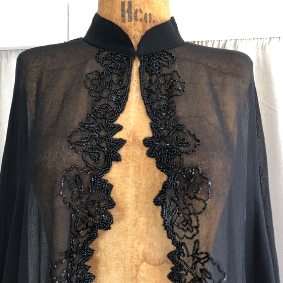 90s does Victorian DEADSTOCK Sheer Beaded Evening… - image 3