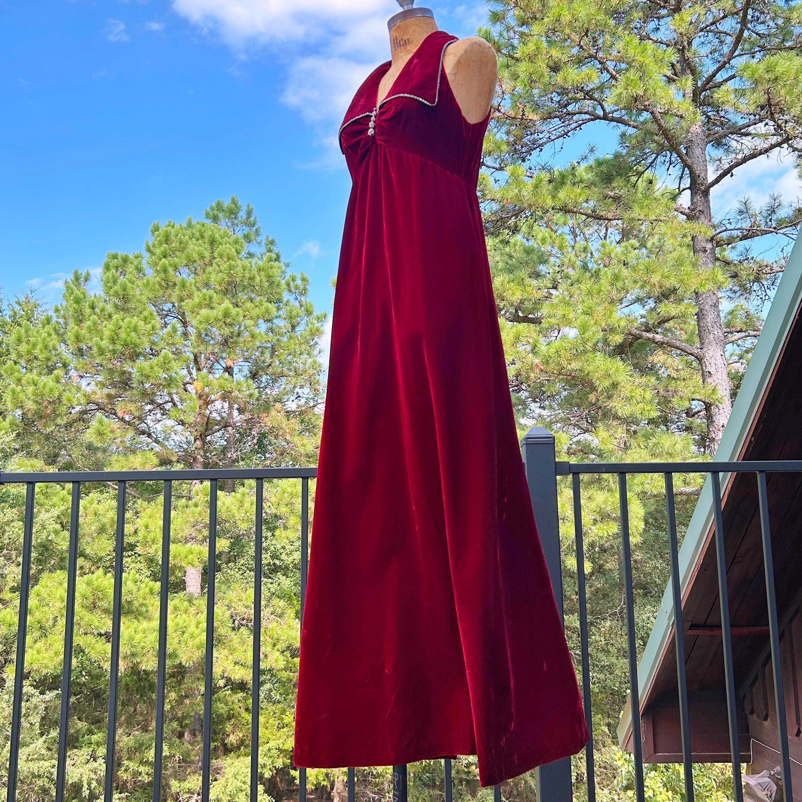 Blood Red Maxi Dress - Etsy