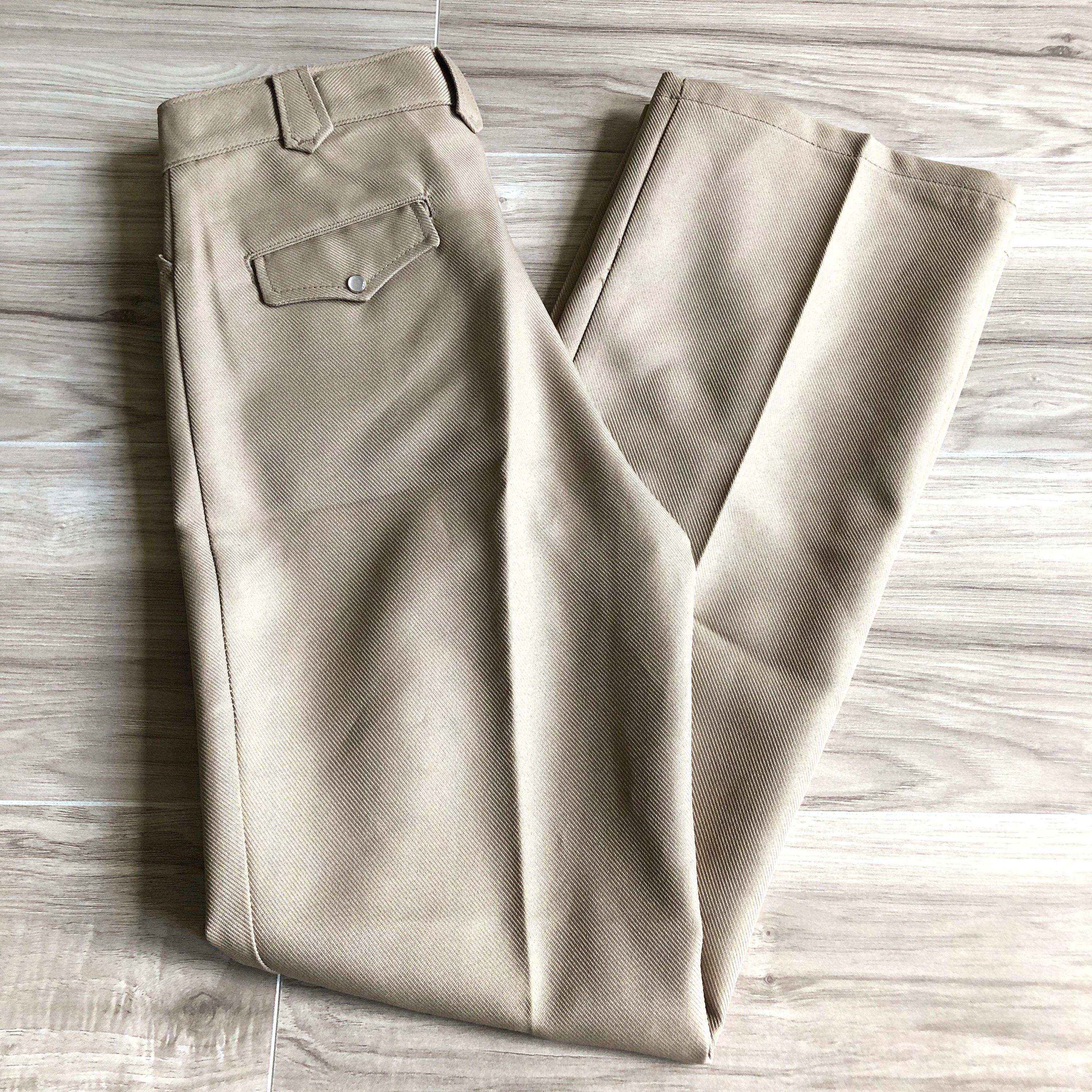 Vintage 70s Western Flared Bootcut Pants, Deadstock Sta-prest