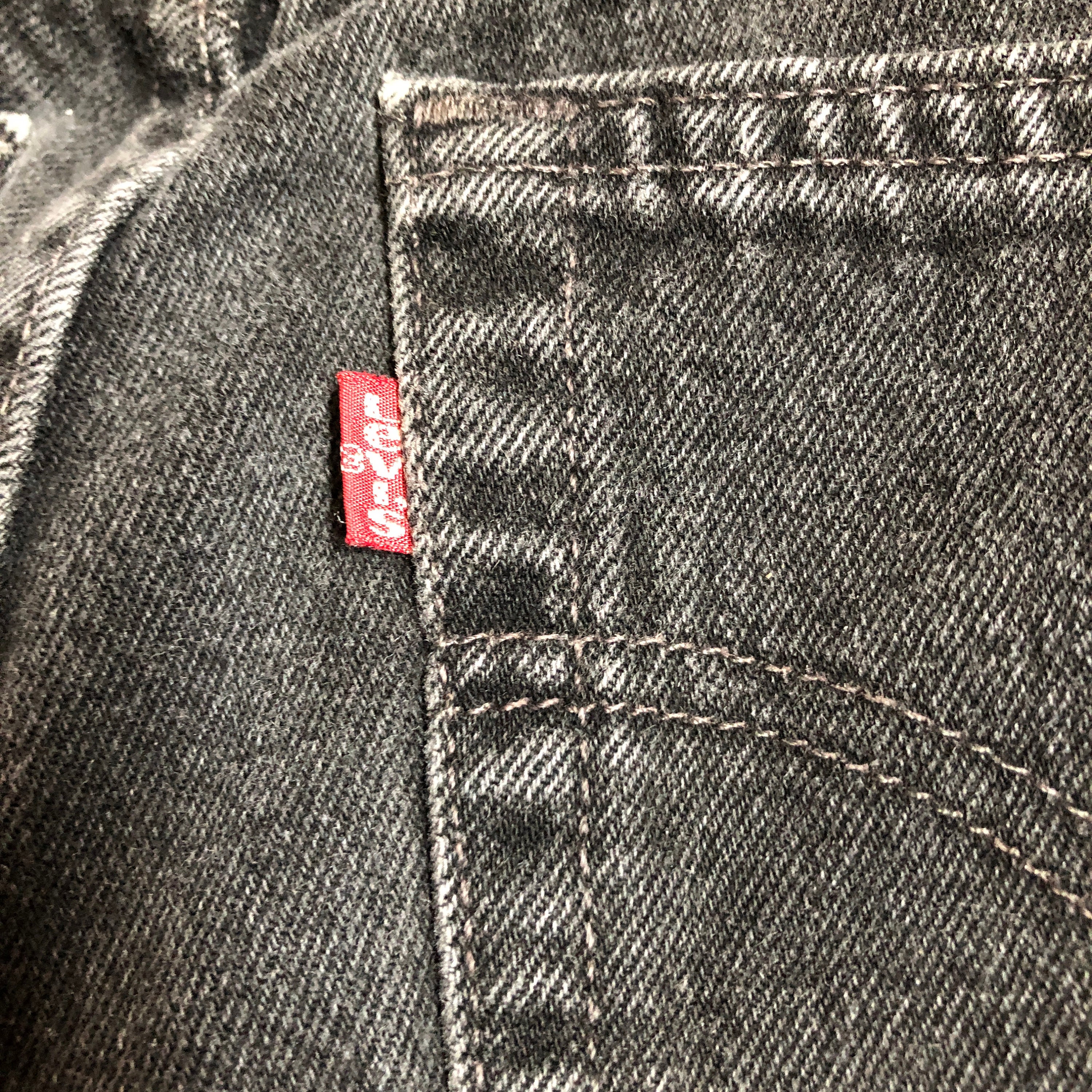 パンツ 90s Levi's 550 made in USA BLACK DENIM Levi's 550 Relaxed Fit Black Denim Jeans Vintage 1990s Made