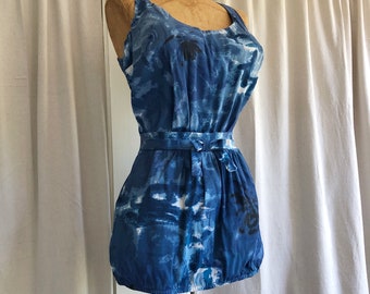 50s Rose Marie Reid Tropical Bomshell Pinup Swimsuit Playsuit M