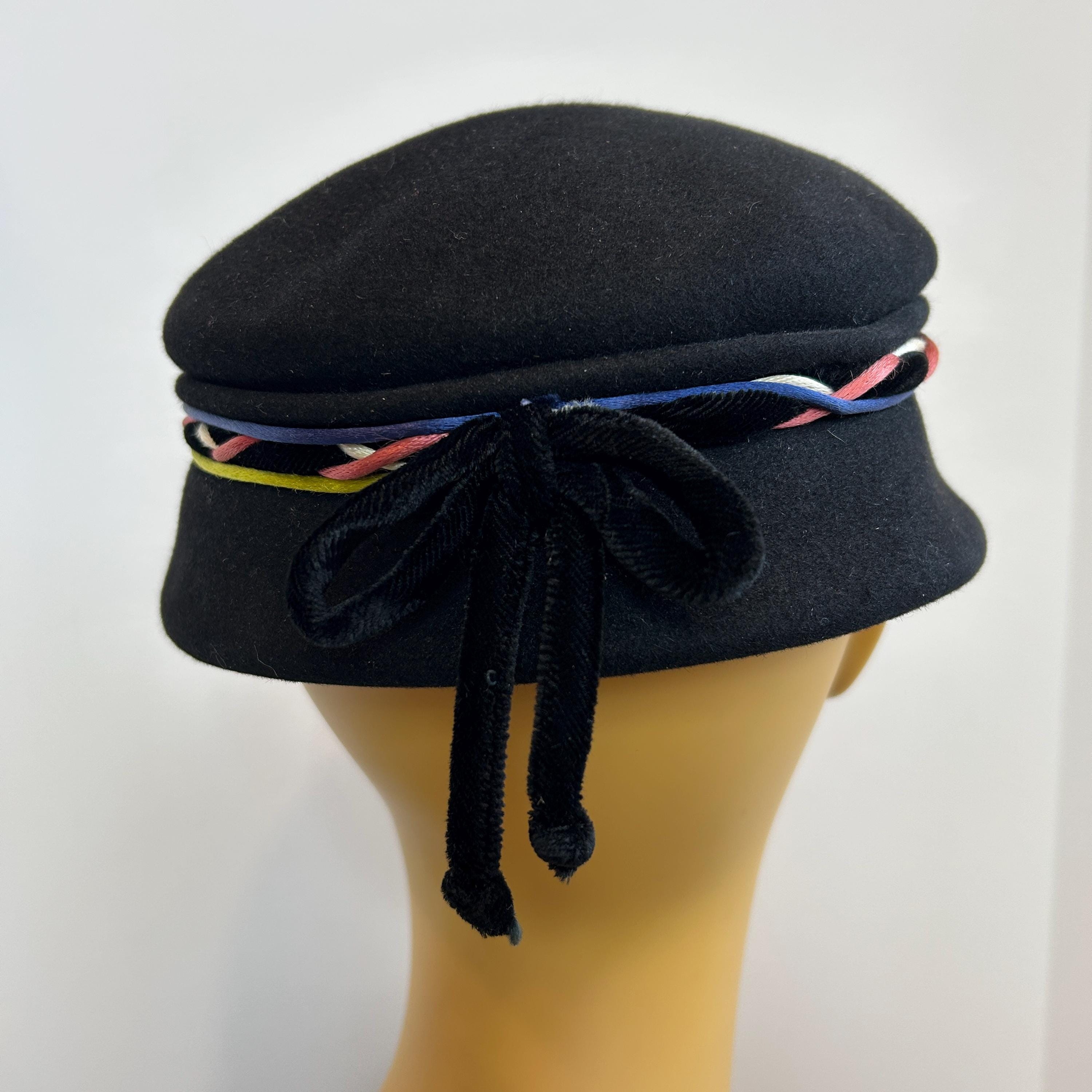 Vintage 50s Felted Wool Braided Ribbon Hat Made in ITALY Vintage 50s Felted Wool Braided Ribbon Hat Made in ITALY  main image 2