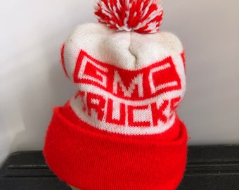 80s GMC Truck Advert Pom Top Novelty Beanie