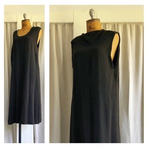 Vintage 20s Crepe + Silk Versatile Look Minimalist Flapper Dress S