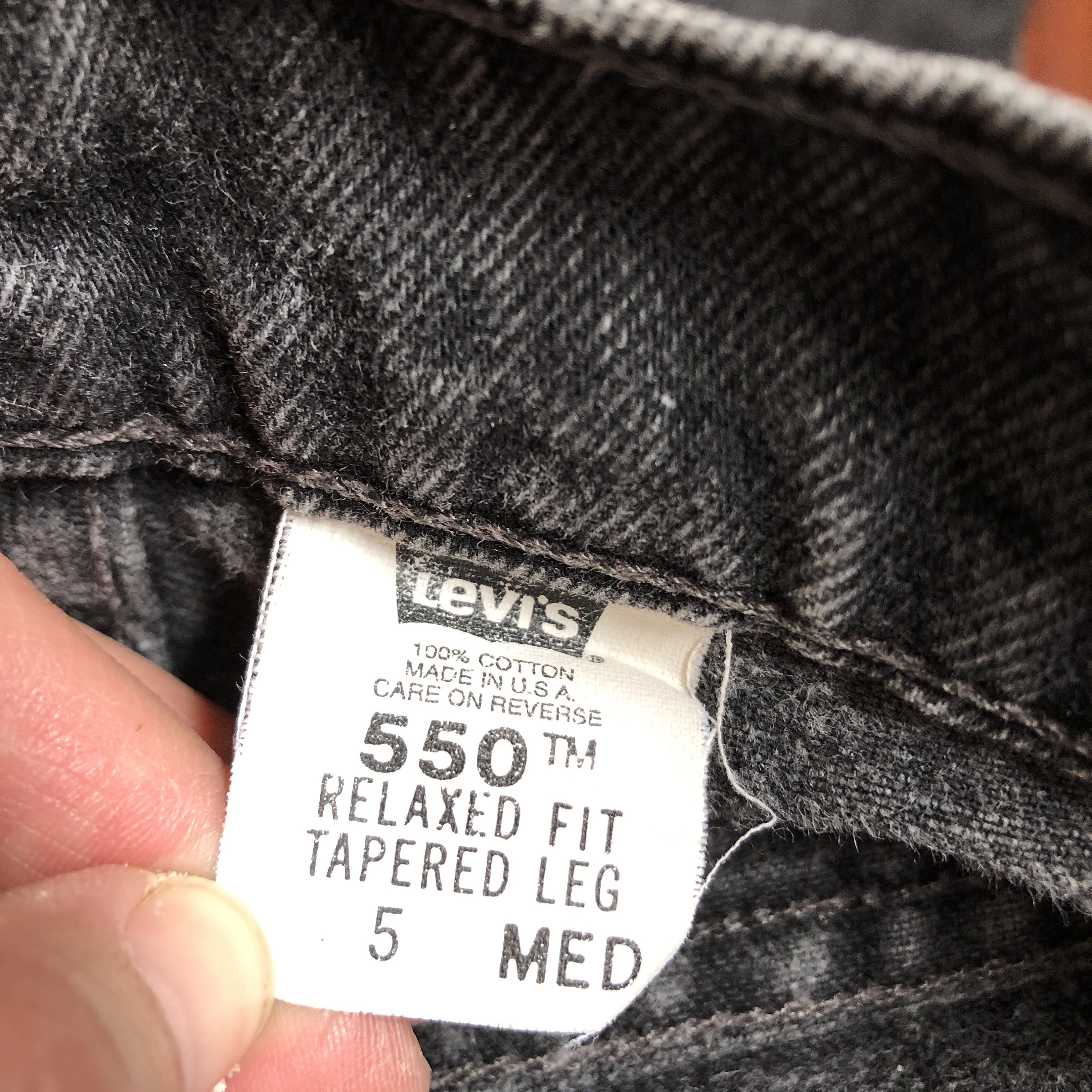 パンツ 90s Levi's 550 made in USA BLACK DENIM s-l400.jpg
