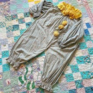Vintage Youth Mid Century Handmade Pierrot Clown Costume