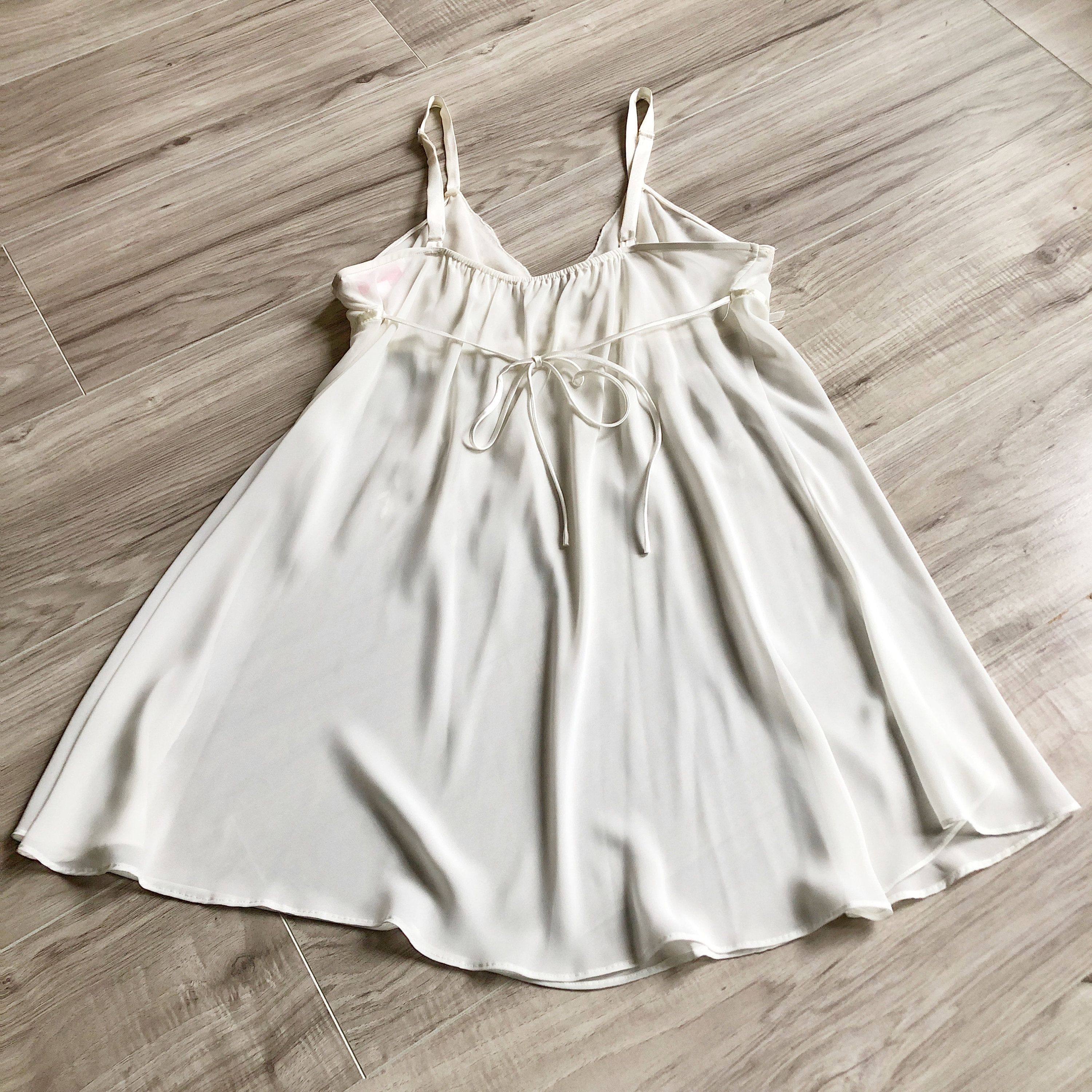 Chemise De Nuit Oscar De La Renta En Dentelle Blanche Florale - Taille L, Neuf Avec étiquettes, Romantique