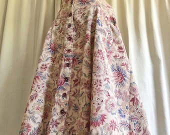 Vintage 90s High Waist Tapestry Coquette Mini Skirt + Pockets XS