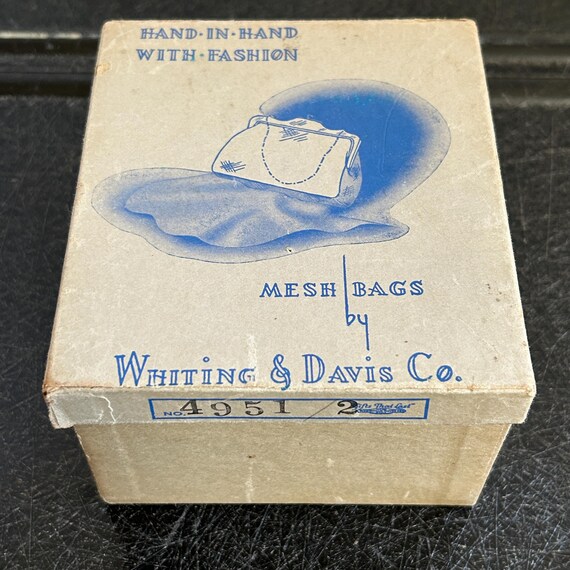 Vintage 40s Whiting and Davis Small Silver Mesh M… - image 8