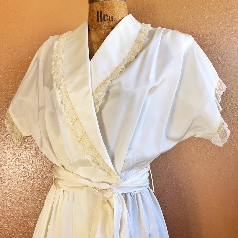 40s Tutundgy Original Ivory Dressing Gown House Coat Robe Etsy