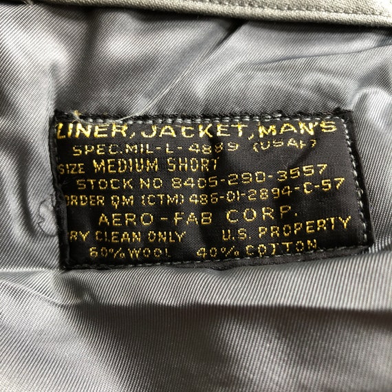50s/60s Army Military Jacket Liner M - image 6