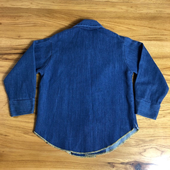 70s Kids Western Denim Horseshoe Patch + Embroidered … Gem