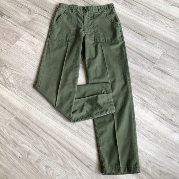 70s OG-507 Military Utility Army Field Trousers T… - image 1