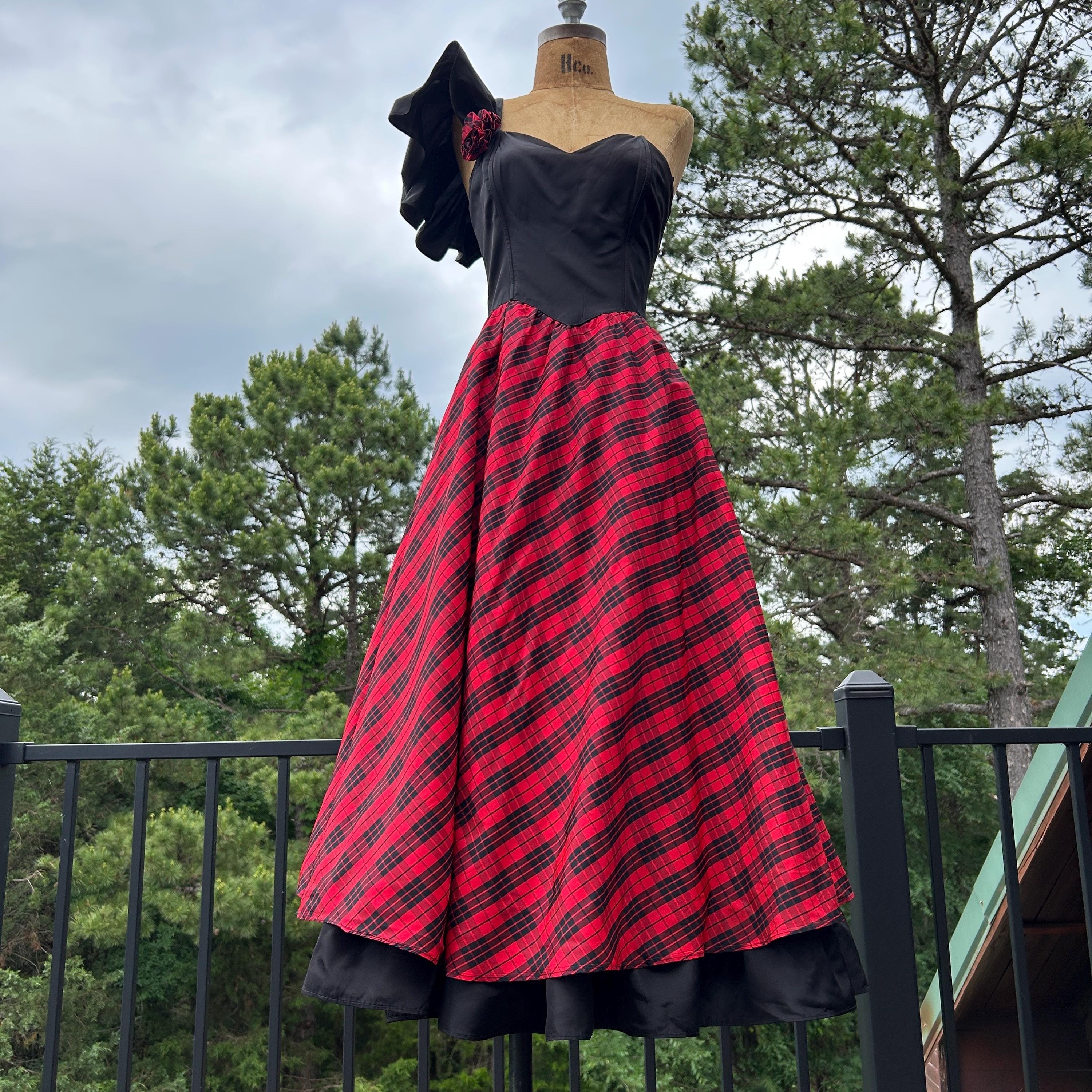 Fit and Flare Tartan Dress - Etsy Fit and Flare Tartan Dress - Etsy