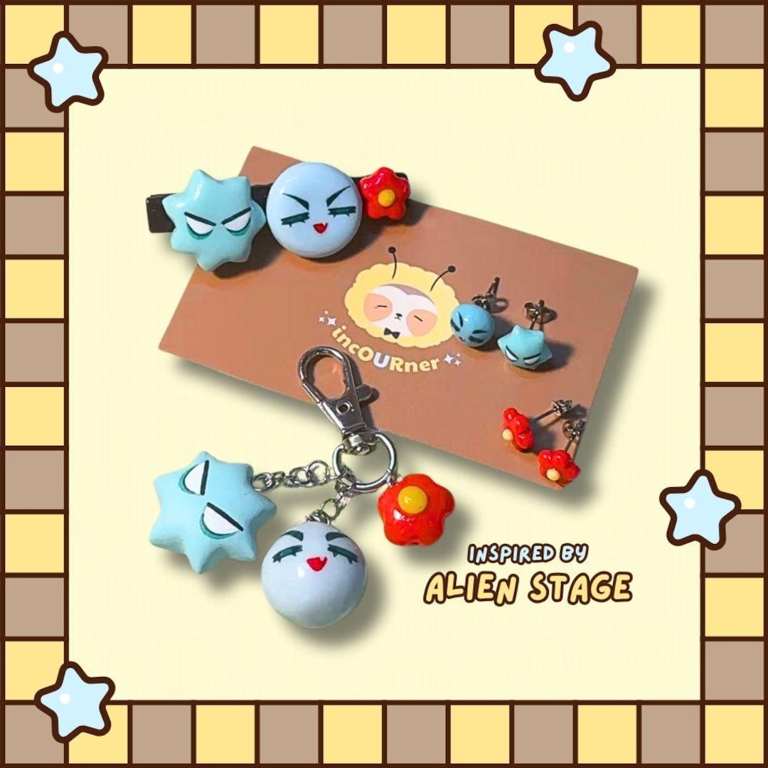 Clay Hairpin & Earrings Ivan and Till (alien Stage) - Etsy