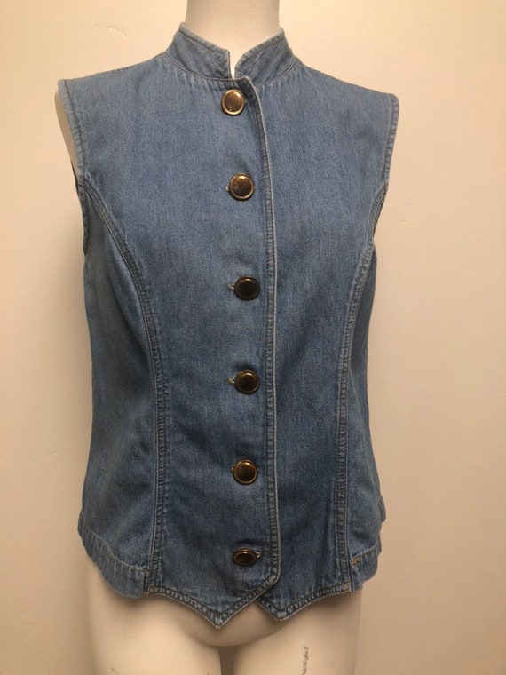 Vintage cotton denim vest