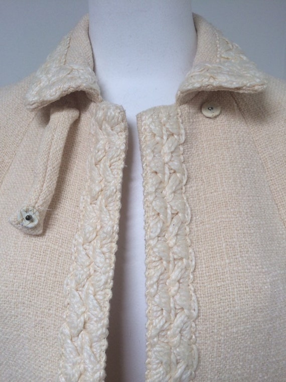 cream colored pea coat