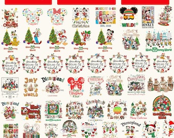 150+ Mouse and Friends Christmas Png Bundle, Di.sney Christmas Png, Di.sneyland Xmas Family Trip Png, Very Merry Xmas Holiday Png