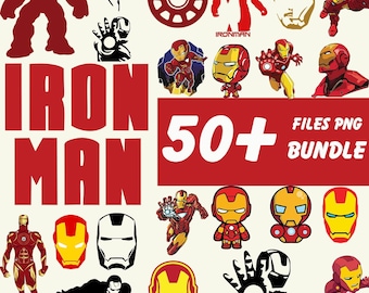 Paquete de más de 50 imágenes de Iron Man, imágenes prediseñadas de Iron Man, superhéroes, imágenes de los Vengadores, regalos de cumpleaños para niños, gifs de fans del MCU