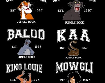 Leggings TiHO Il Libro Della Giungla – Baloo, Mowgli, Bagheera – Morbidi, Con Tasche, Vita Media