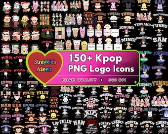 150+ Kpop PNG Bundle, Cute Stray Kids Png, Ateez Members Aniteez Png, Stray Kids Christmas Png, Kpop Characters Png, Kpop World Tour Png