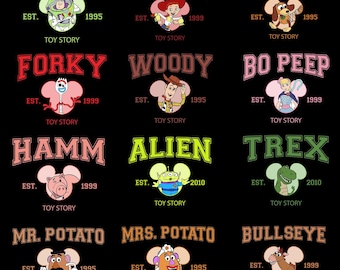 Toy Story Charakter Png Clipart, Toy Story Film Png, Woody Jessie Rex Buzz Lightjahre Png, Familienausflug Png, Toy Story Sublimationsdesign