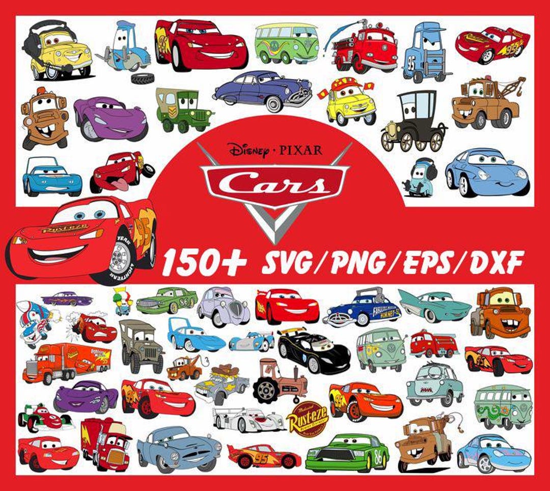 Disney Cars Png Bundle, Cars Mega Bundle, Cars Characters Png, Cars ...