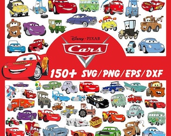 Disney Cars Png Bundle, Cars Mega Bundle, Cars Characters Png, Cars Birthday Png/Svg Clipart, Lightning McQueen, Tow Mater, Disneyworld Png