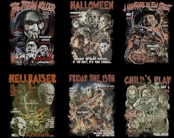 Halloween Character PNG, Retro Horror Png, Killer Halloween Png, Scary Movie Png, Halloween 2025 Gifts, Sublimation Designs