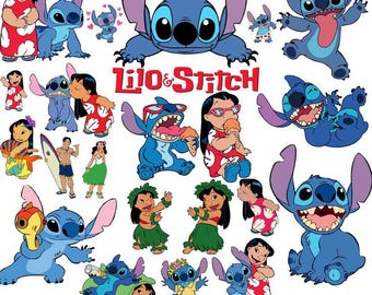 70+ Lilo and Stitch PNG Bundle, Disney Character Clipart Png, Stitch Png Bundle, Lilo Stitch Paper, Gift For Kids Clipart