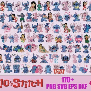 170+ Lilo and Stitch Clipart Bundle Png Svg, Stitch Svg, Stitch Png, Lilo Stitch Svg, Sticth Clipart, Lilo Png, Stitch Birthday, EPS, DXF