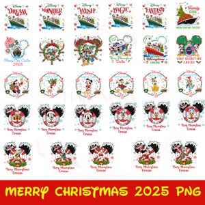 30+ Di.sney Cruise Christmas Png Bundle, Very Merry Christmas Cruise Png, Mouse And Friends Cruise Png, Christmas Family Png, Christmas Gift