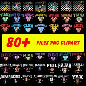 80+ Disney All Character Png Bundle, Mickey And Friends Png Clipart, Disney Princess Png, Cartoon Character Png, Disneyworld Png