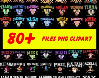 80+ Disney All Character Png Bundle, Mickey And Friends Png Clipart, Disney Princess Png, Cartoon Character Png, Disneyworld Png