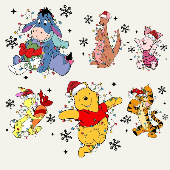 Winnie the Pooh Christmas Png, Merry Christmas 2025 Png, Pooh