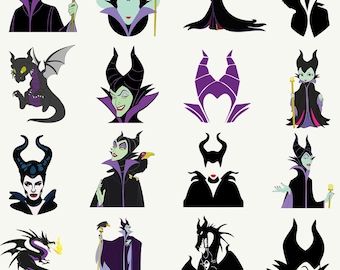 Maleficent PNG-Bundle, Maleficent Clipart, Disney-Bösewicht Png, Bösewicht Passender Png, Bösewicht-T-Shirt, digitaler Download