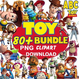 80+ Toy Story Cliparts PNG Bundle, Disney Toy Story Png, Buzz Lightyear Png, Jessy Woody Png, Toy Story Birthday Png, Toy Story Land Png